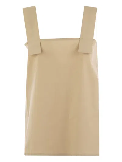 Antonelli Firenze Cotton Flared Top In Brown