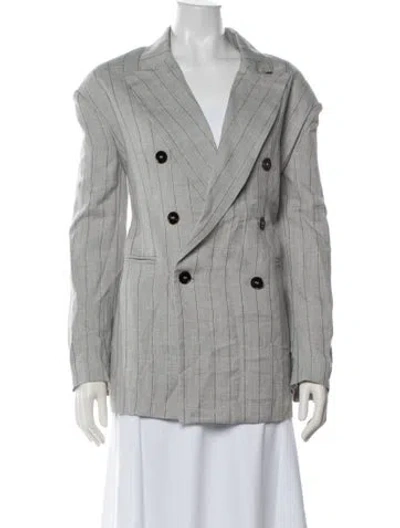 Pre-owned Antonelli Striped Blazer In Grey