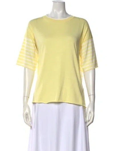 Pre-owned Antonelli Striped Crew Neck Sweater In Yellow