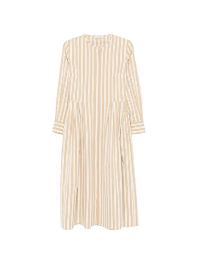 Antonelli Striped Pleated Dress In Multi