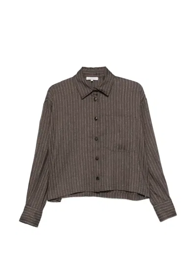 Antonelli Stripe-pattern Shirt In Gray
