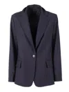 Antonelli Structured Fit Tailored Jacket With Minimalist Design In Blue