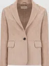 Antonelli Suede Single-breasted Jacket In Neutral