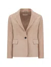 Antonelli Suede Single-breasted Jacket In Neutral