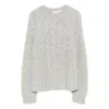 Antonelli Openwork Knitted Sweater In Gray