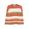 Antonelli Striped Knitted Sweater In Multi