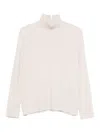 Antonelli Turtleneck Long-sleeved Sweater In White