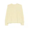 Antonelli Openwork Knitted Sweater In Yellow