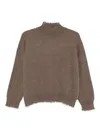 Antonelli Turtleneck Long-sleeved Sweater In Brown