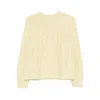 Antonelli Openwork Knitted Sweater In Yellow