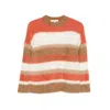 Antonelli Striped Knitted Sweater In Multi