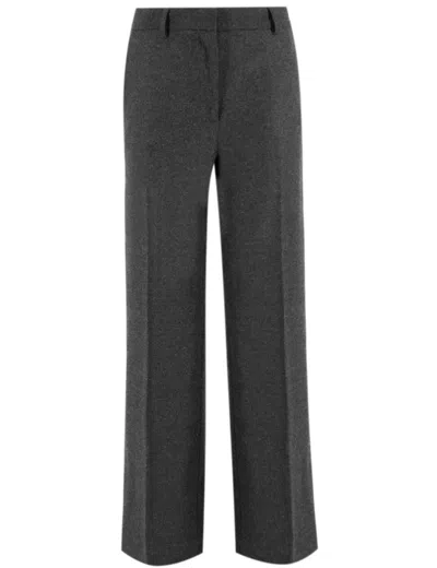 Antonelli Tailored Gray Trousers With High Waist In Grey