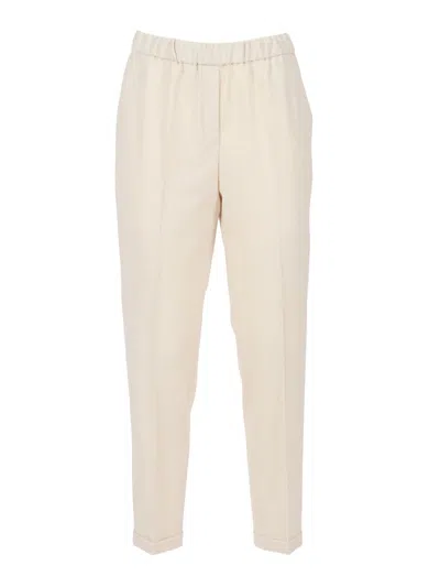 ANTONELLI TAILORED HIGH-WAIST TROUSERS WITH SUBTLE FRONT PLEATS
