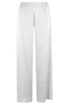 Antonelli Talia Satin-finish Trousers In Silver