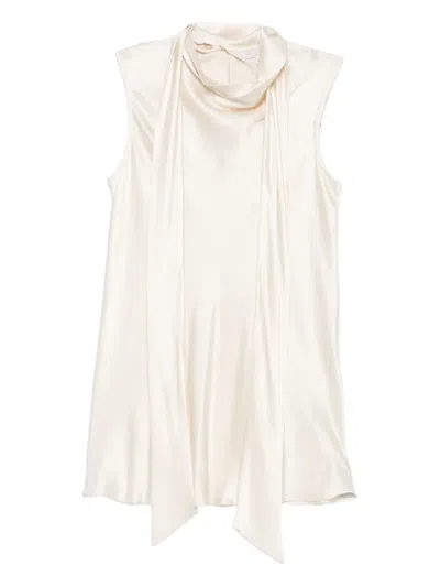 Antonelli Tie-neck Top In Neutral