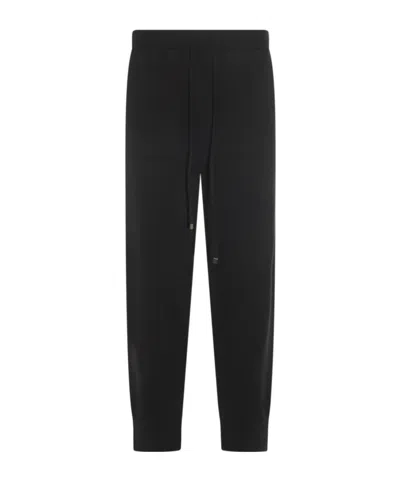 Antonelli Tie-up Knitted Track Pants In Black