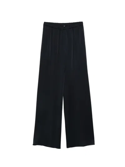 Antonelli Tiete Elasticated Wide-leg Trousers In Black