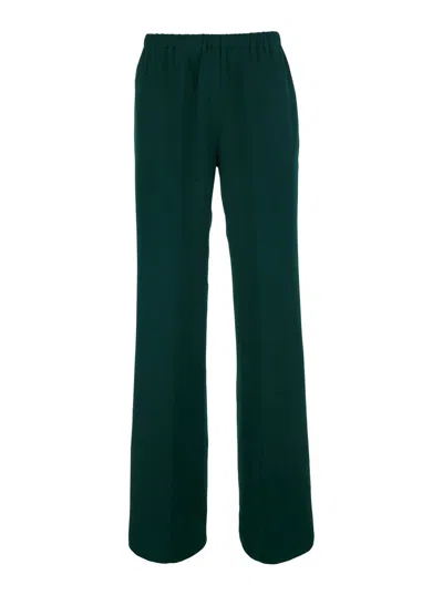 Antonelli Tiete Satin High-waist Pants With Pockets In Multi
