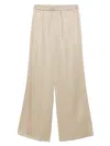 Antonelli Flowing Wide-leg Trousers In Soft Gray Fabric In Neutrals