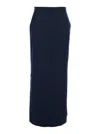 Antonelli Timballo Blue Skirt With Side Closure In Wool Woman In Blue