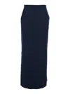 Antonelli Timballo Blue Skirt With Side Closure In Wool Woman In Black