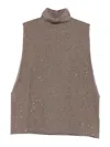 Antonelli Domiziano Embellished Top In Brown