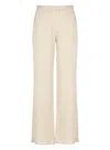 Antonelli Straight Leg Elastic Waist Trousers In Beige