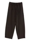 Antonelli Drawstring Cropped Trousers In Brown