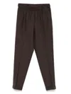 Antonelli Rosalba Elasticated Cuffed Trousers In Brown