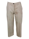 ANTONELLI TROUSERS MADE OF SOFT SUEDE, WITH A SOFT FIT AND ZIP AND BUTTON CLOSURE WITH ELASTIC WAIST ON THE BA
