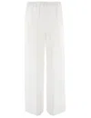 Antonelli Elastic Waist Casual Pants In White