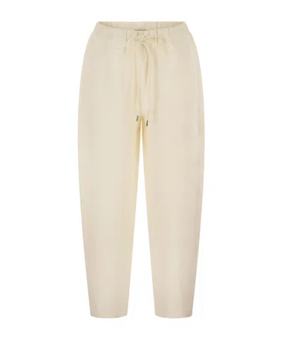 Antonelli Trousers With Drawstring Waist In Brown