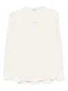 Antonelli V-neck Long-sleeve Top In Neutral