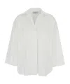 Antonelli 'alighieri' White Shirt With V Neck And Wide Sleeves