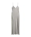 Antonelli V-neck Strapless Dress In Gray