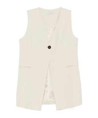 Antonelli V-neck Vest In White