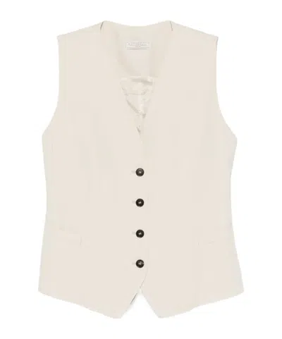 Antonelli V-neck Vest In White