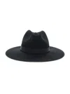 ANTONELLI VALDENGO BLACK FEDORA HAT WITH STIFF BRIM IN WOOL WOMAN