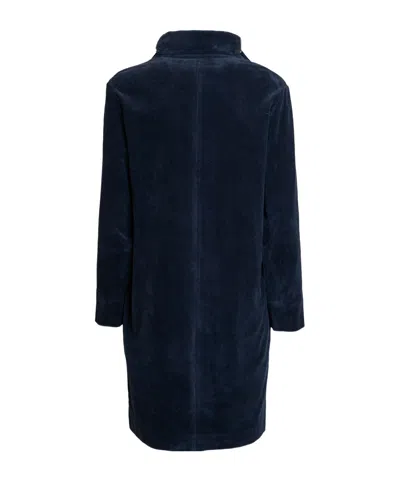 Antonelli Velvet Coat In Blue