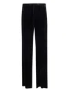 Antonelli Velvet-effect Trousers In Black