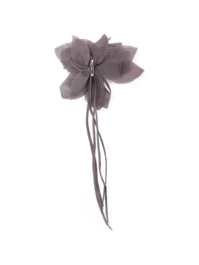 Antonelli Victoria Floral-applique Trailing Brooch In Purple