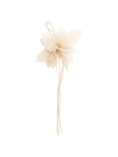 Antonelli Victoria Floral-design Silk Brooch In Neutral