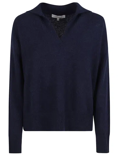 Antonelli Polo-neck Wool Knit In Blue