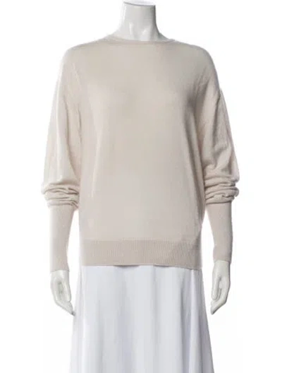 Pre-owned Antonelli Virgin Wool Crew Neck Sweater In Neutrals