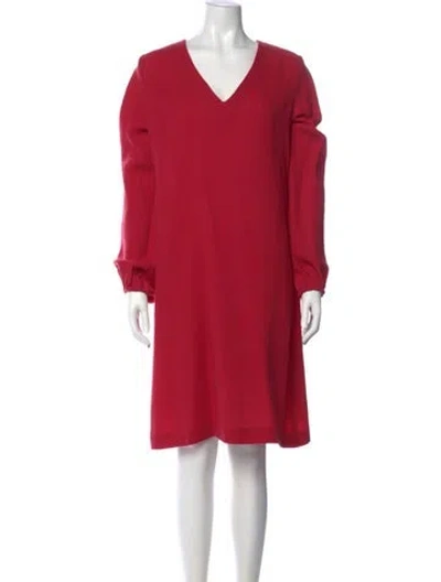 Pre-owned Antonelli Virgin Wool Knee-length Dress W/ Tags In Red