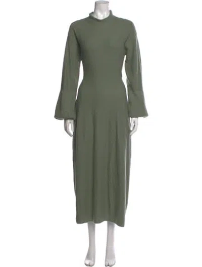 Pre-owned Antonelli Virgin Wool Long Dress In Green
