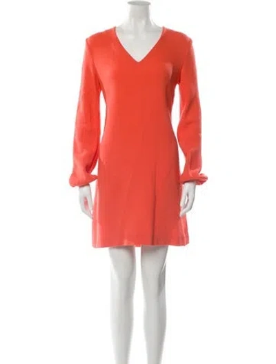 Pre-owned Antonelli Virgin Wool Mini Dress In Orange