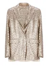 Antonelli All-over Paillettes Gold Blazer