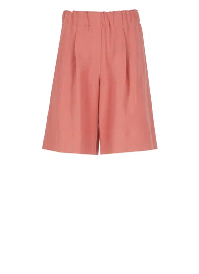 ANTONELLI VISCOSE AND LINEN BERMUDA SHORTS
