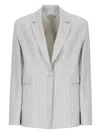 Antonelli Grey Viscose And Linen Gaia Jacket In Gray